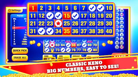 Keno Games Casino Fun Ảnh chụp màn hình 1