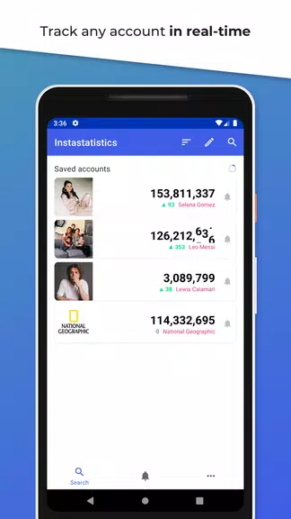Instastatistics - Live Followe Captura de pantalla 0