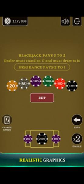 Blackjack 21 - Side Bets Schermafbeelding 2