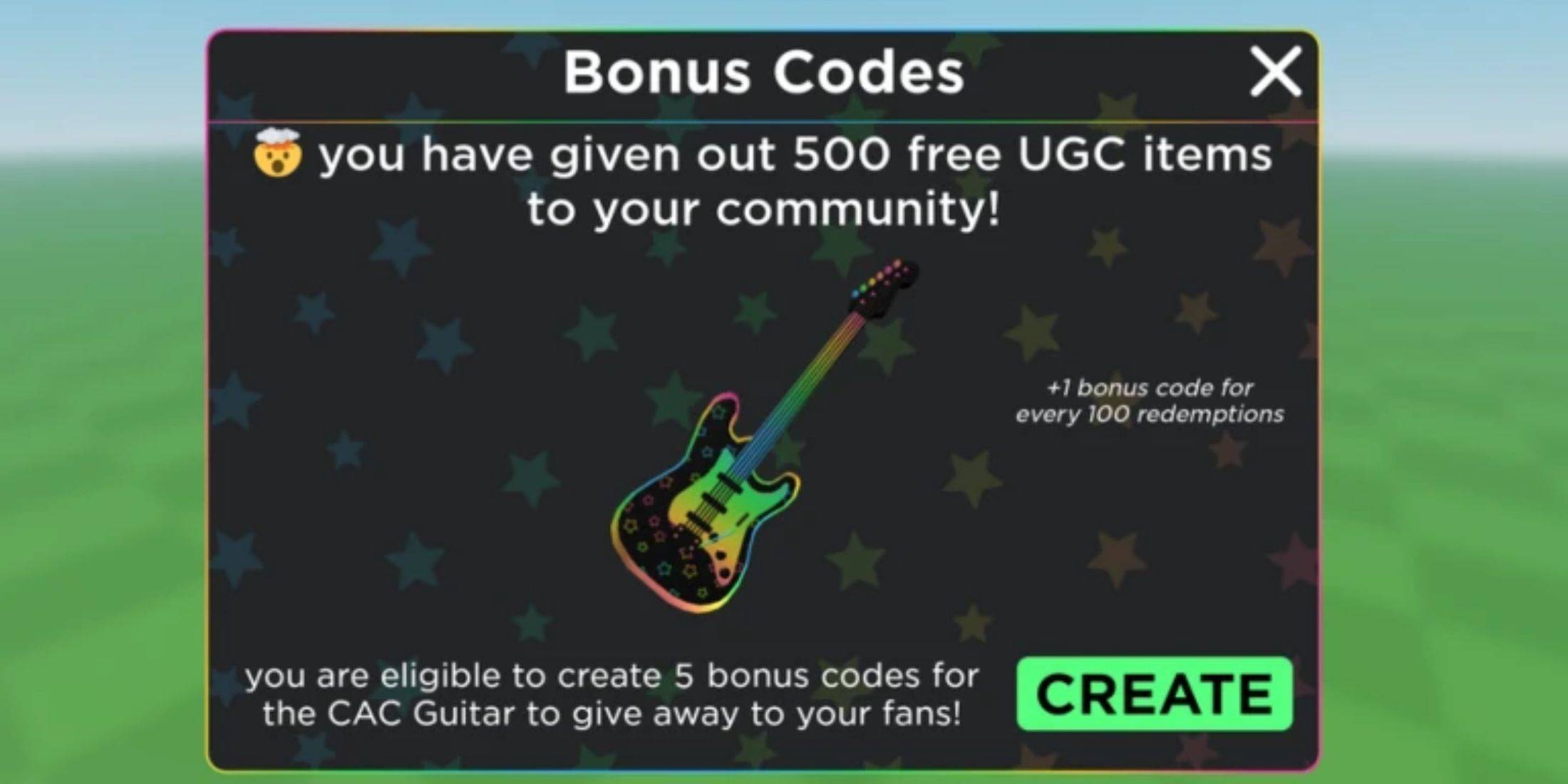 UGC Limited Code Redemption Interface