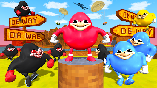 Ugandan Knuckles and Chungus Battle Royale Online स्क्रीनशॉट 1