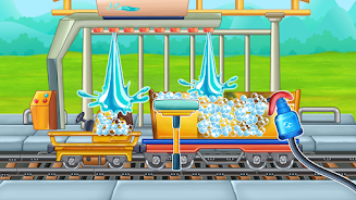 Truck wash train builder game Ảnh chụp màn hình 1