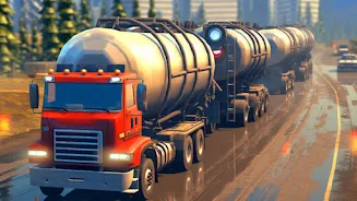 Oil Cargo Transport Truck Game Capture d'écran 1