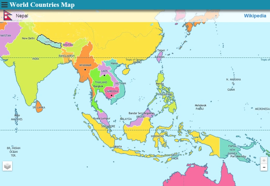 World Countries Map Ảnh chụp màn hình 0