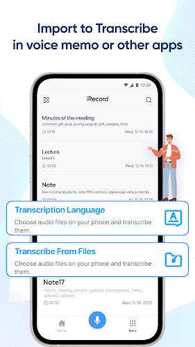 iRecord: Transcribe Voice Note स्क्रीनशॉट 1