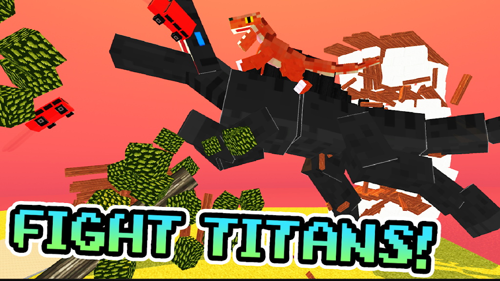 Blocky Titan Raptor Assault Ekran Görüntüsü 1