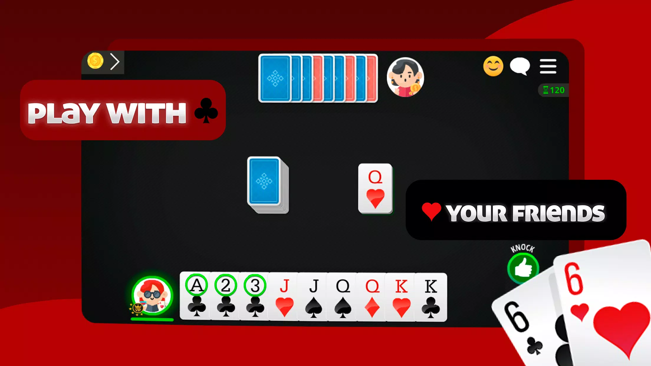 Straight Gin Rummy Online Ekran Görüntüsü 3