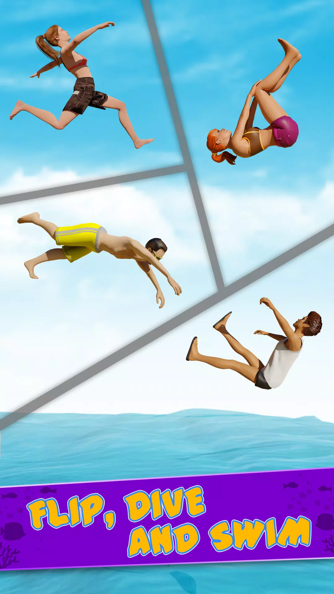 Cliff Flip Diving 3D Flip Schermafbeelding 2