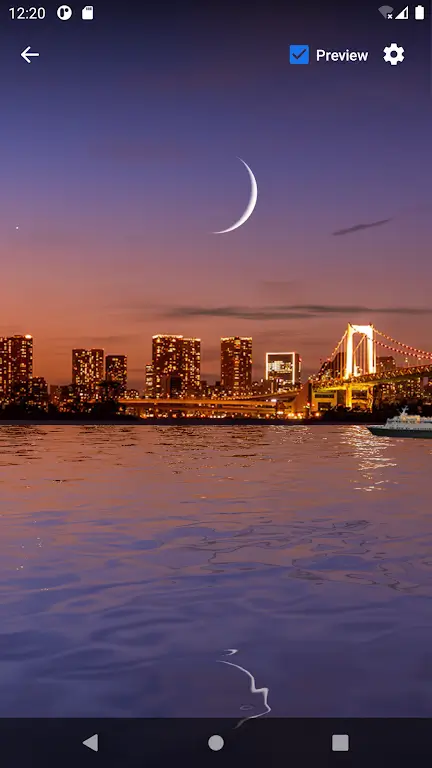 Moon Over Water Live Wallpaper 螢幕截圖 1