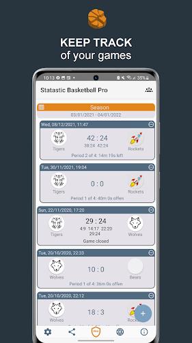 Statastic Basketball Tracker Schermafbeelding 2