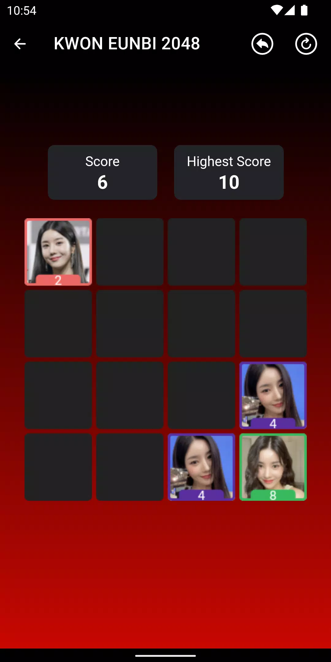 KWON EUNBI 2048 Game Ekran Görüntüsü 3