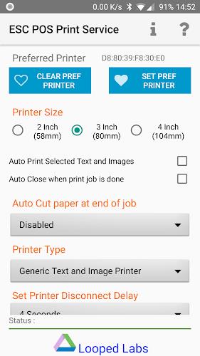 ESCPOS Bluetooth Print Service Schermafbeelding 0