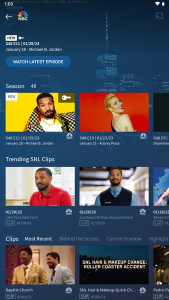 The NBC App - Stream TV Shows Captura de tela 2