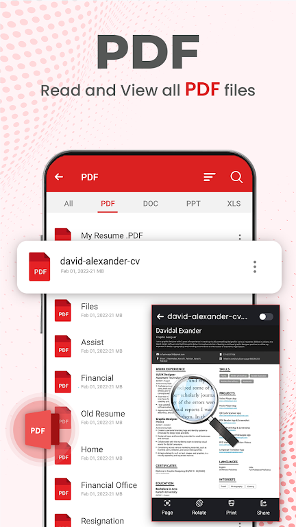 All Document Reader PDF Reader 螢幕截圖 1