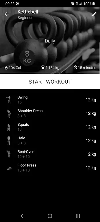 Kettlebell Home Workout Скриншот 2