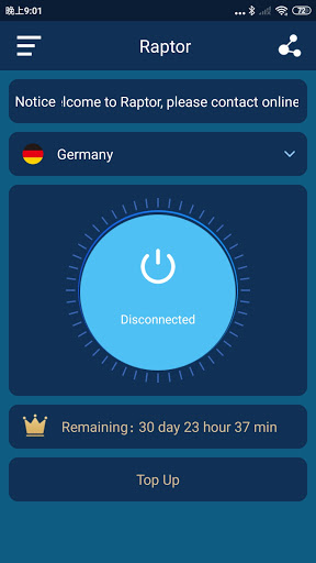 RaptorVPN Schermafbeelding 0