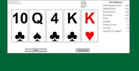 5 Card Draw Poker Solitaire Zrzut ekranu 2