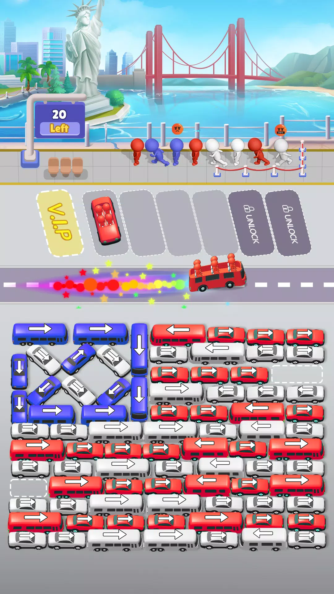 Bus Sort Jam: Parking Puzzle Schermafbeelding 0