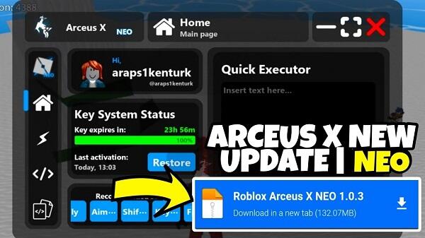 Android için Arceus x Neo Apk