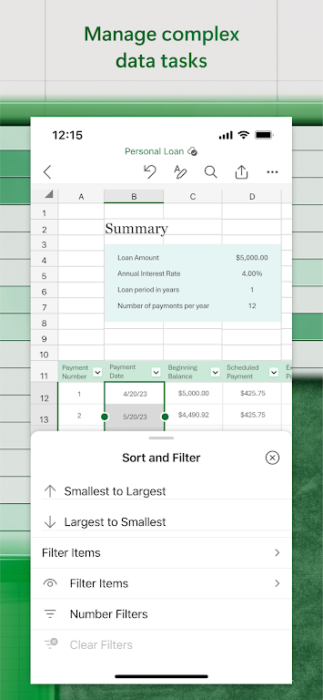 Microsoft Excel: Spreadsheets স্ক্রিনশট 2