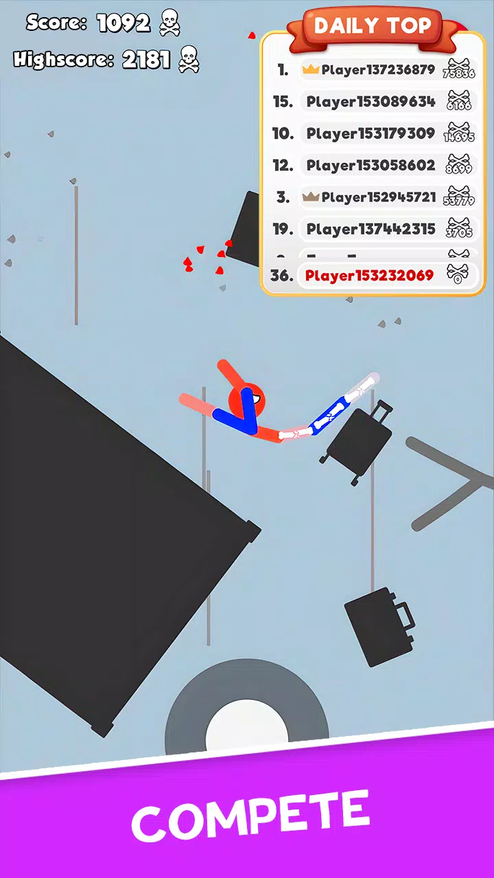 Schermata Stickman Broken Bones io 1