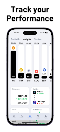 Coin Portfolio Crypto Tracker Captura de pantalla 2