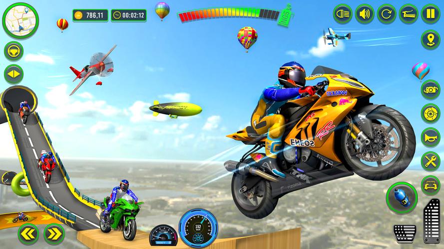 Mega Ramp Stunts Bike Games 3d 螢幕截圖 1