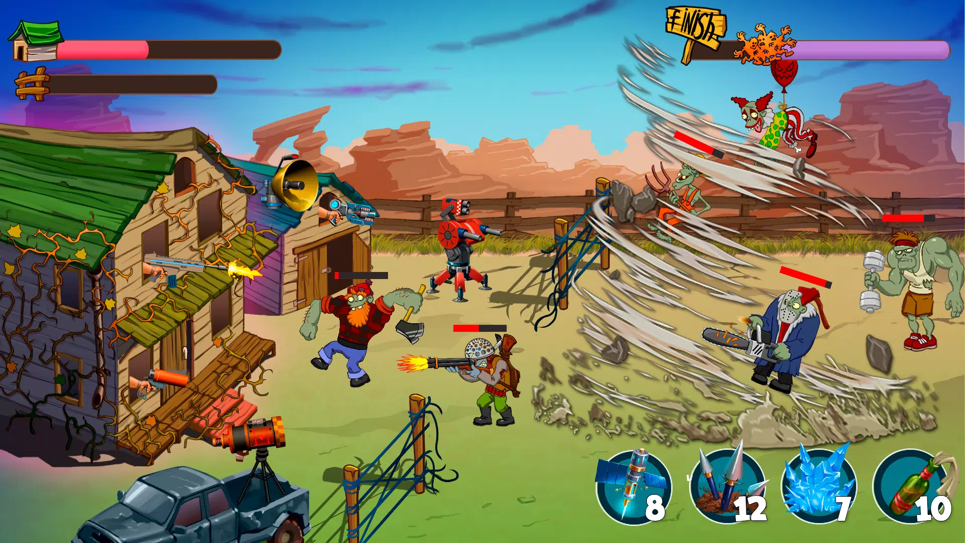 Zombie Rush Village Defense স্ক্রিনশট 0