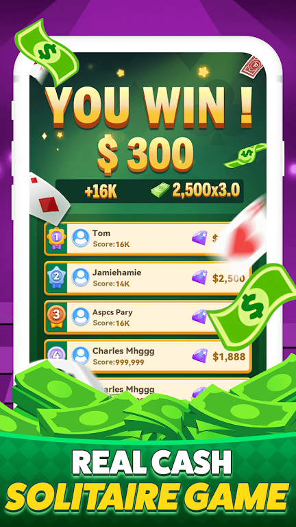 Solitaire Clash-Win Cash ဖန်သားပြင်ဓာတ်ပုံ 2