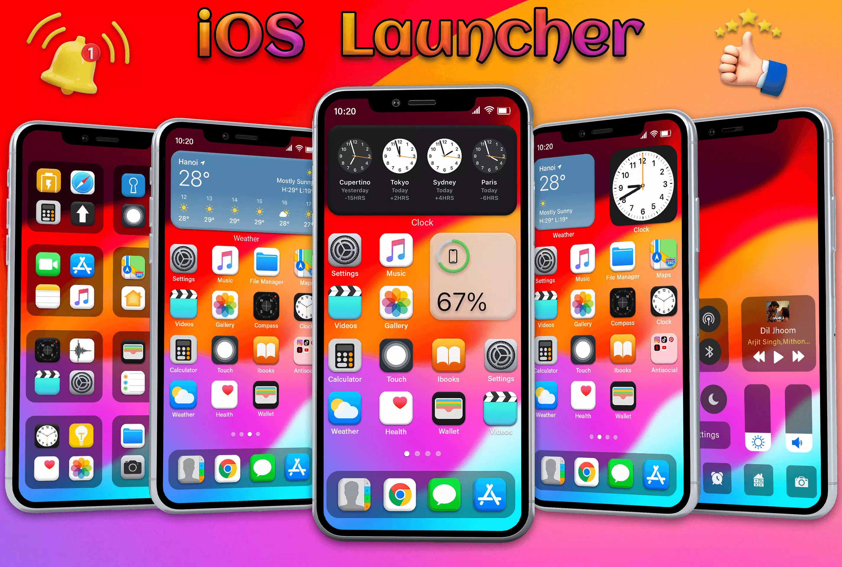 IOS Launcher - iOS 17 Pro Zrzut ekranu 0