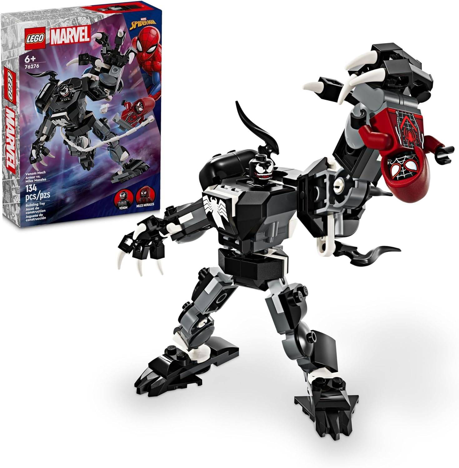 LEGO Spider-Man Venom Mech Armour vs. Miles Morales