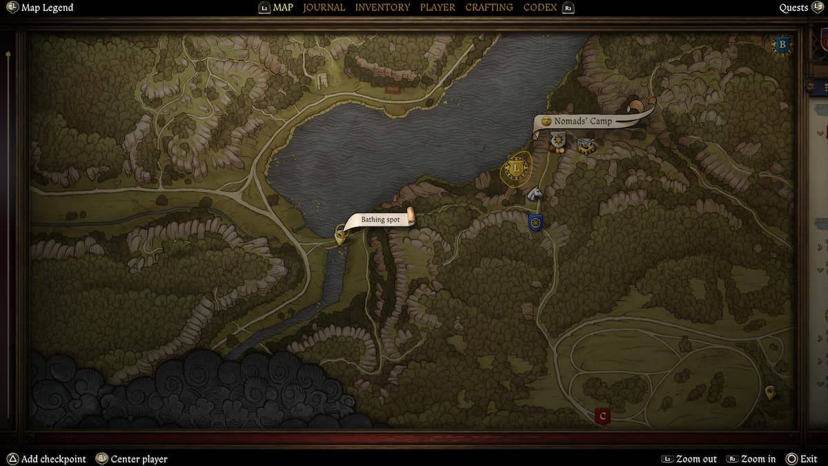 《天國降臨:拯救2》中的天然沐浴地點