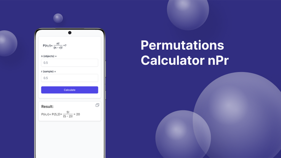 Permutations Calculator Zrzut ekranu 2