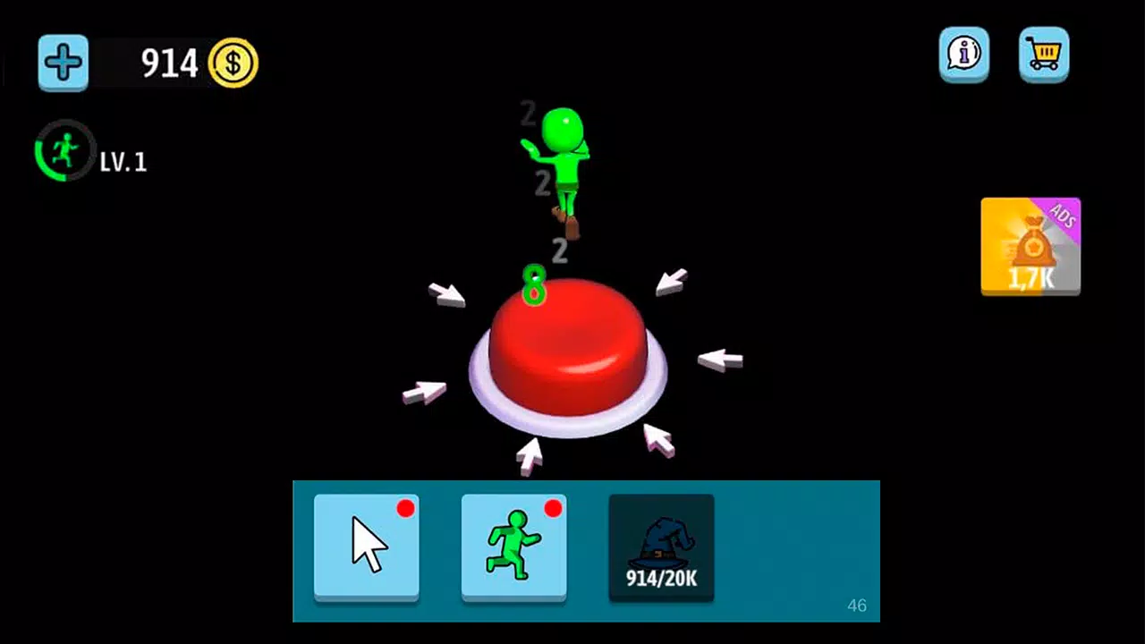 Green button: Авто кликер игра স্ক্রিনশট 2