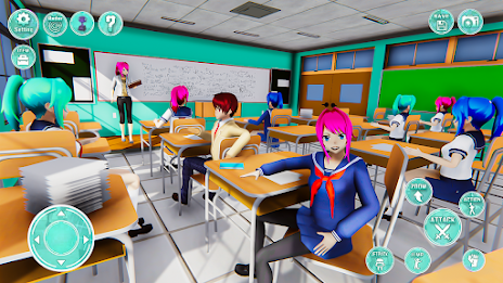 Anime Girl High School Life 3D Ảnh chụp màn hình 1