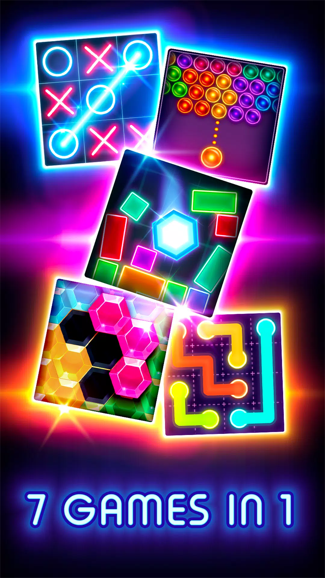 ○×ゲーム Glow2人でできるゲーム スクリーンショット 2