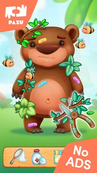 Jungle Animal Kids Care Games ဖန်သားပြင်ဓာတ်ပုံ 1