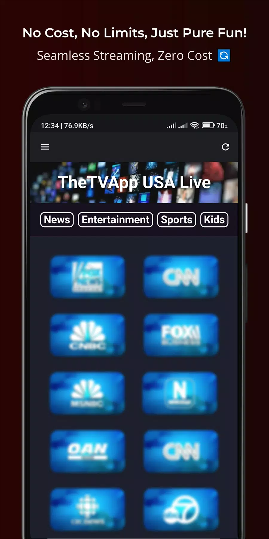 TheTVApp USA Live Captura de tela 1