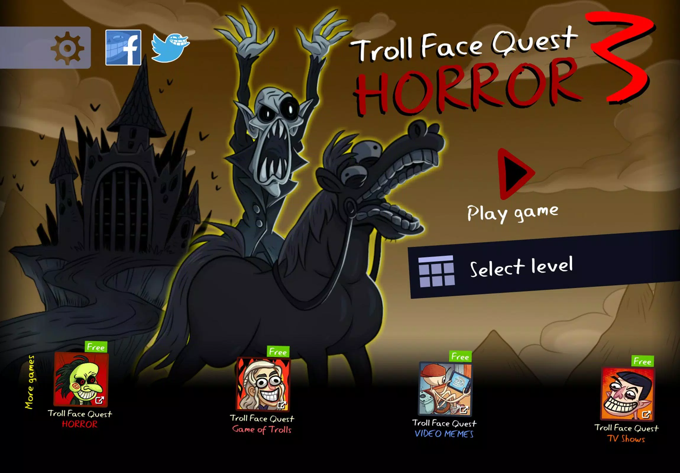 Troll Face Quest: Horror 3 Tangkapan skrin 0