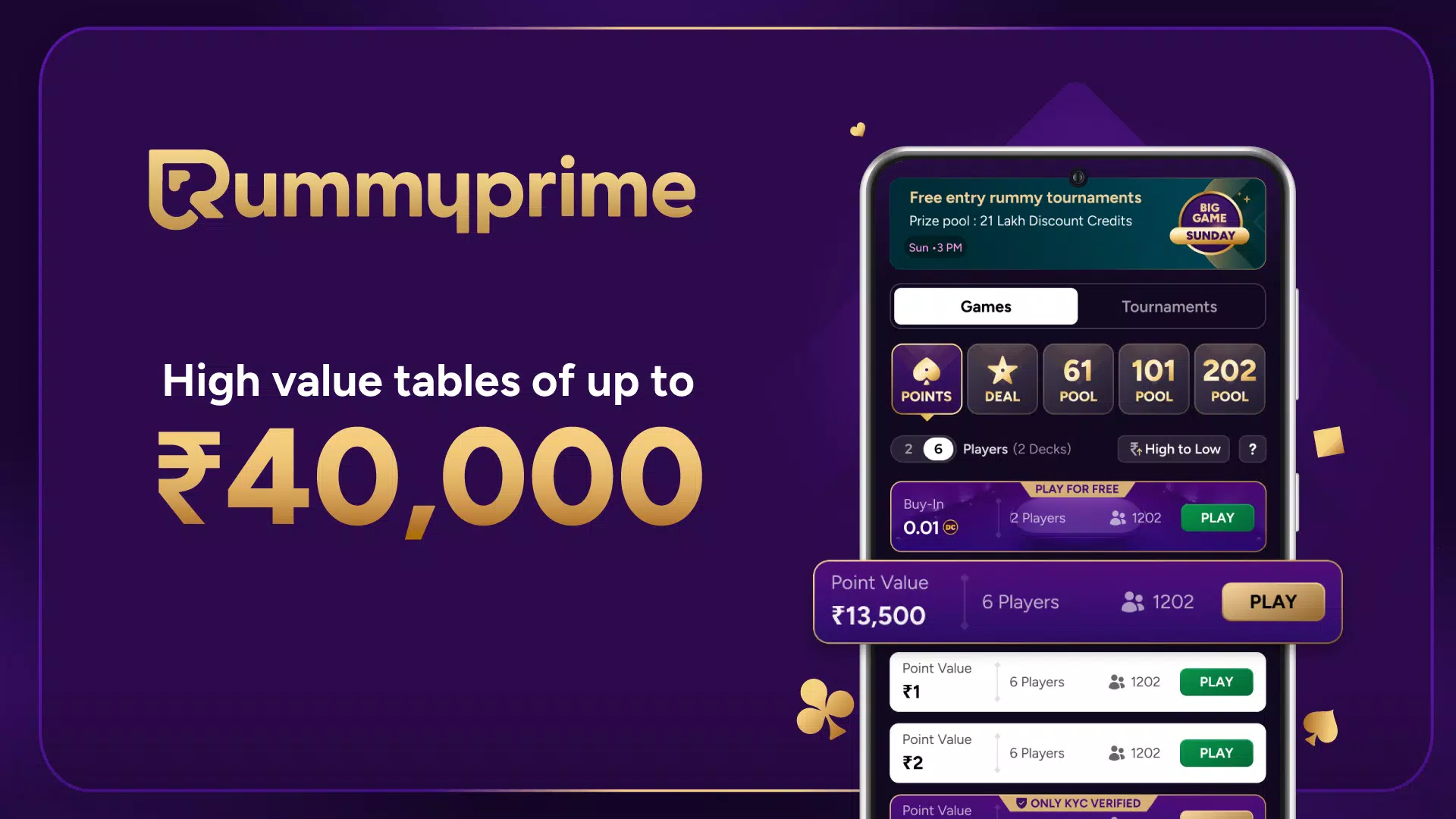 RummyPrime - Rummy Cash Game Ảnh chụp màn hình 2