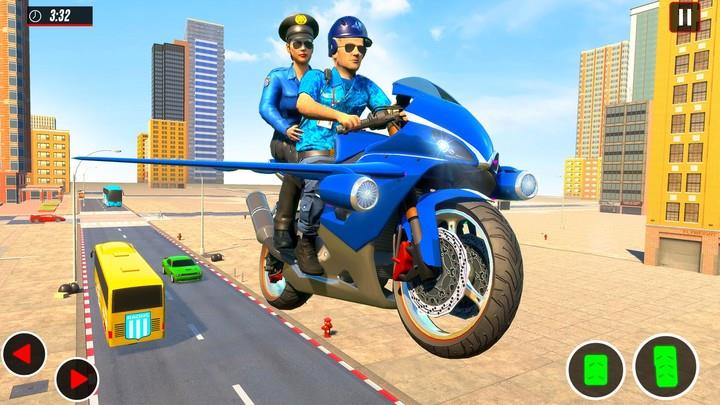 Flying Police Bike Games Schermafbeelding 0