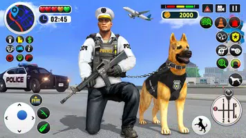 US Police Dog Games : Airport Crime Police Games Captura de pantalla 0