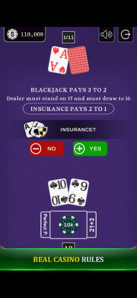 Blackjack 21 - Side Bets Schermafbeelding 1