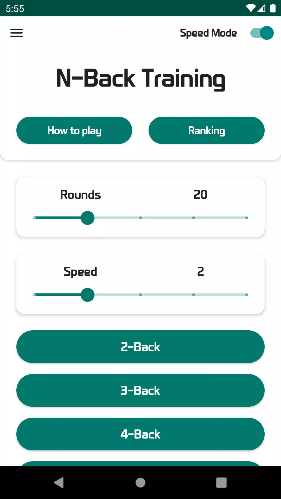 N-Back - Brain Training Ekran Görüntüsü 1