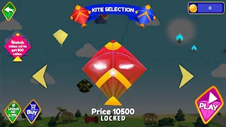 Pipa Layang Kite Flying Game Ảnh chụp màn hình 1