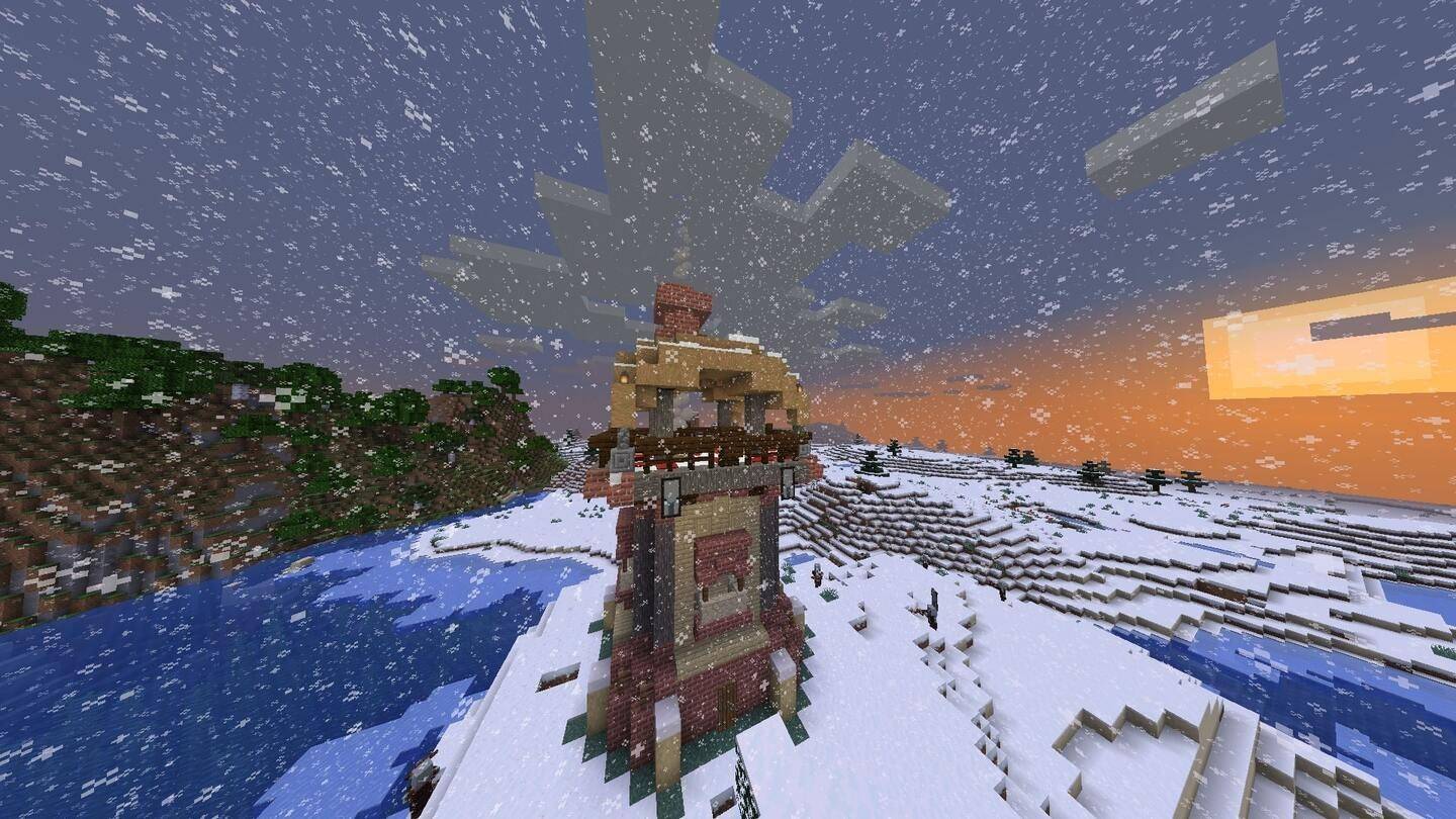 Massive snow biome world in Minecraft