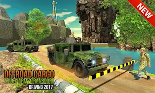 Offroad US Army Truck Driving Tangkapan skrin 1