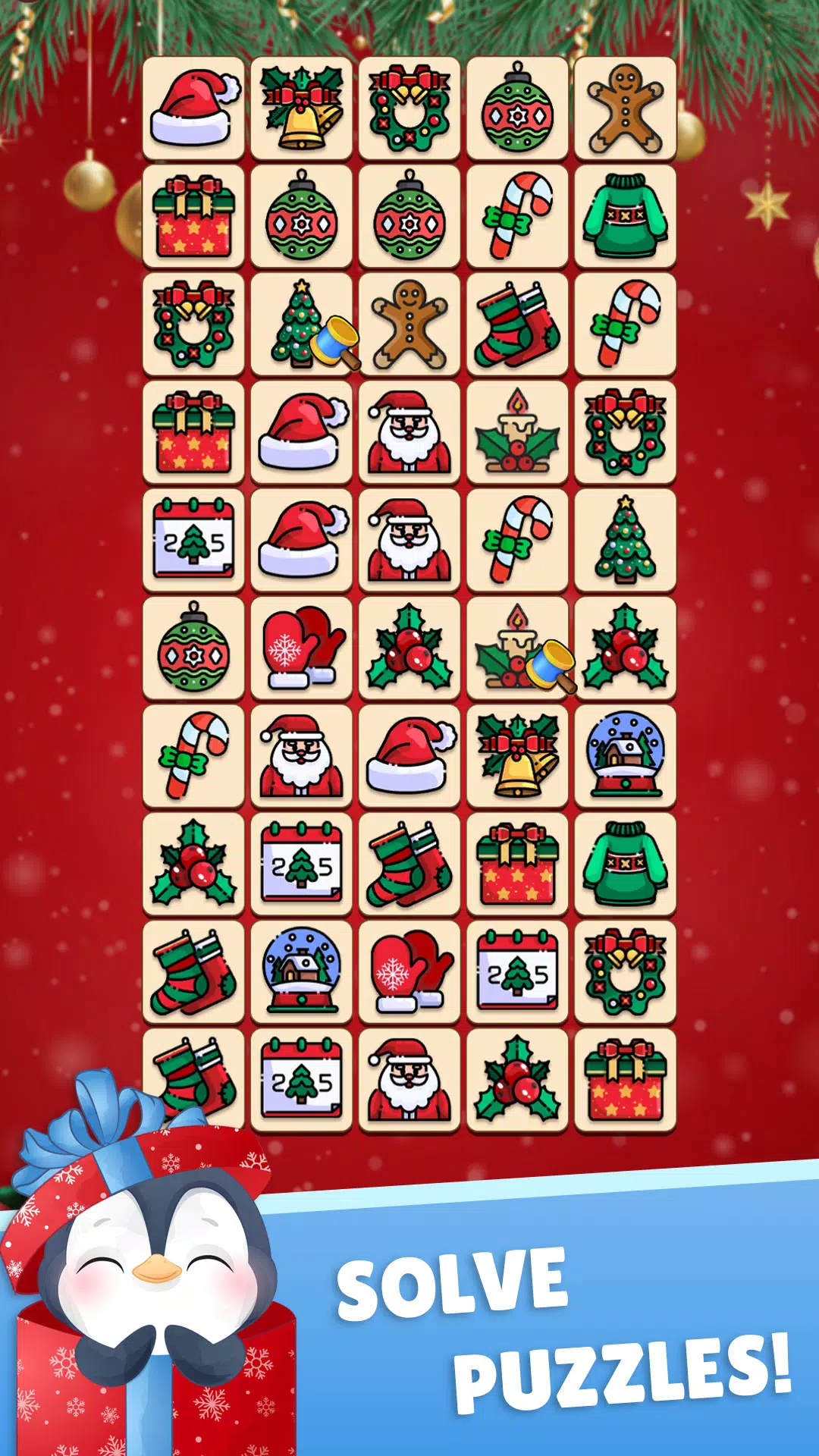 Xmas Tile Connect ဖန်သားပြင်ဓာတ်ပုံ 1