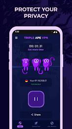 Triple Ape VPN - Safe & Secure Schermafbeelding 0