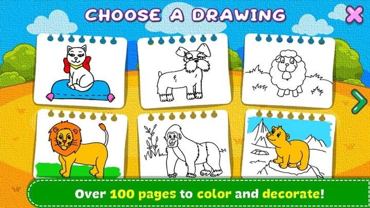 Coloring & Learn Animals Screenshot 1